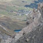 Tiefblick nach Arosa und zum Schwellisee