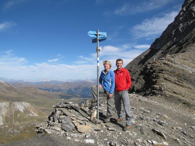 Mäusi und Franco auf dem Erzhornsattel