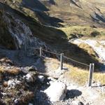 bei Chlus 2134 m.ü.M. ist der Weg sehr gut gesichert. Hier laufen auch oft Touristen hinauf