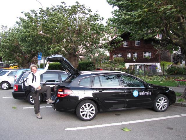 Parkplatz Bahnhof Meiringen 595 m.ü.M.