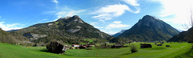 schönes Breitbildfoto. Planplatte, Innertkirchen, Gadmertal, Bänzlauistock, Mährenhorn, Radlefshorn, Haslital