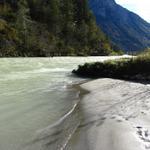 die Aare. Das Quellgebiet beim Unteraargletscher haben wir schon besucht