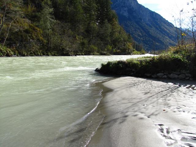 die Aare. Das Quellgebiet beim Unteraargletscher haben wir schon besucht