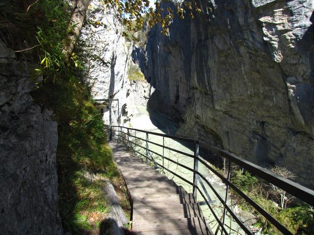 es geht rein in die Aareschlucht