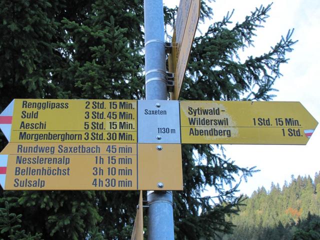 mit dem Postauto sind wir bis nach Saxeten 1130 m.ü.M. gefahren