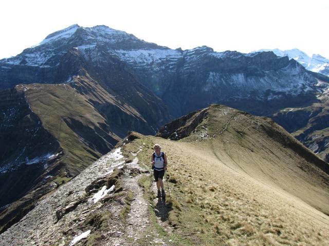 Blick zurück zum Weg den wir zurückgelegt haben