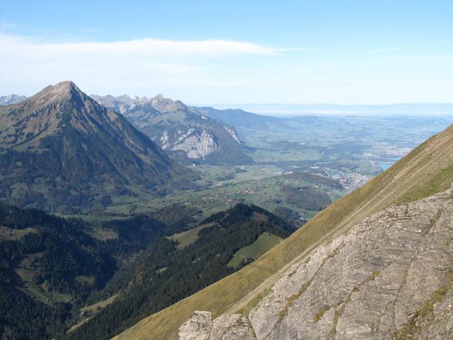 der Niesen, Spiez, Thun und das Stockhorn liegen uns zu Füssen