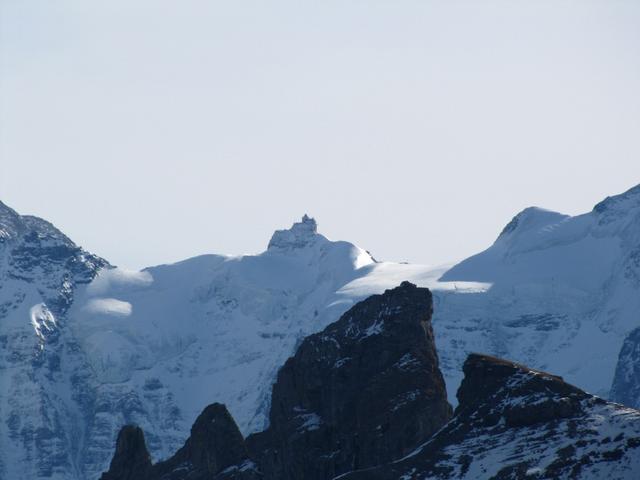 Blick auf das Jungfraujoch mit Sphinx