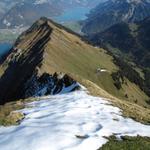 Blick vom Morgenberghorn auf den Leissiggrat. Rechts das Saxettal