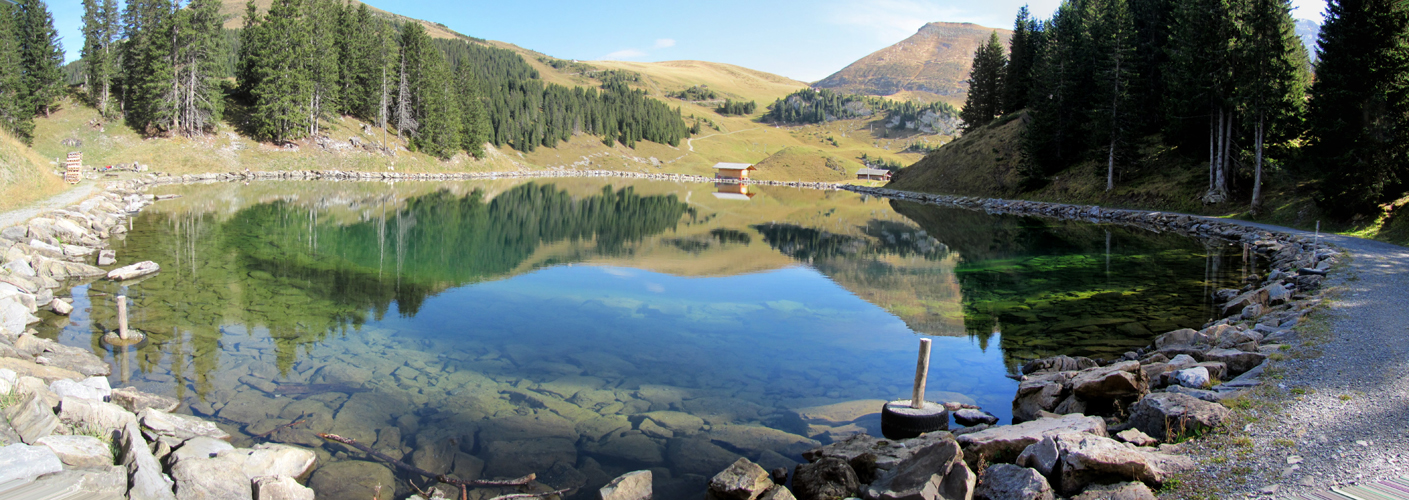 Breitbildfoto vom schönen Brandsee