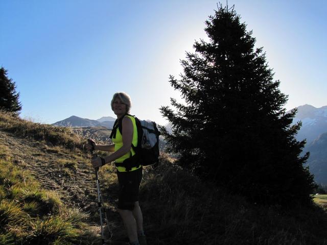 Mäusi gefällt diese Wanderung. Super Wetter, warm und das ende Oktober