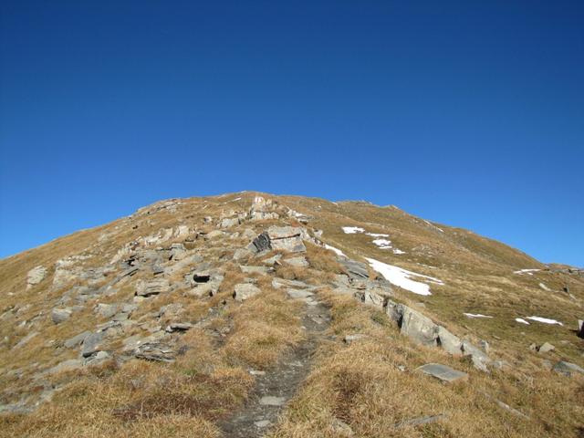 Beim Wegweiser bogen wir links ab um zum Hochwang zu gelangen