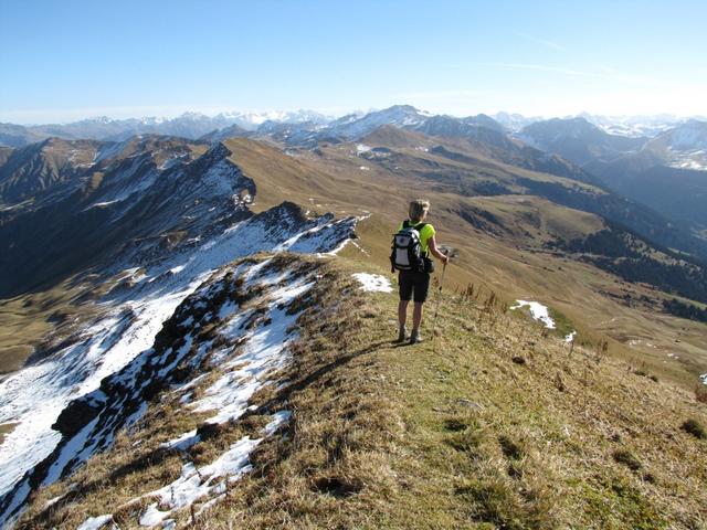 weiter geht die Gratwanderung zum Dängelstöck