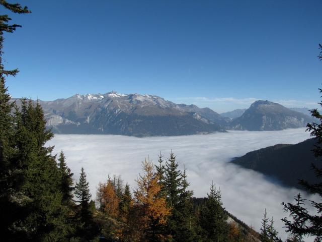 die Weitsicht und das Panorama wird immer gewaltiger