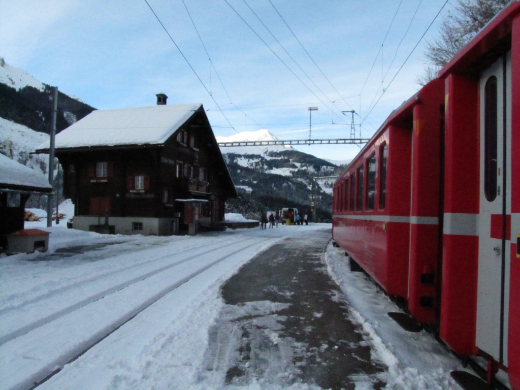 Haltestelle der Rhätischen Bahn St.Peter - Molinis