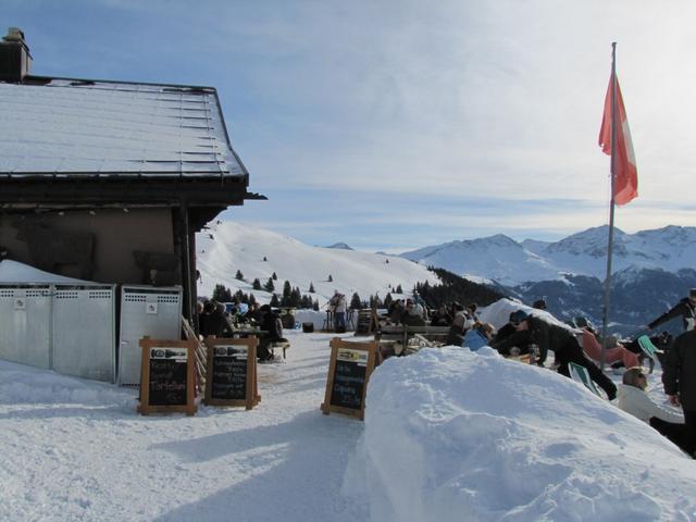 nach ca. 20 Minuten haben wir das Ski- und Berggasthaus Hochwang erreicht 1958 m.ü.M.