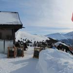 nach ca. 20 Minuten haben wir das Ski- und Berggasthaus Hochwang erreicht 1958 m.ü.M.