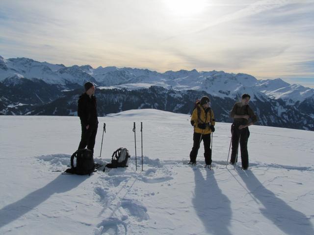 kleine Mittagspause in dieser schönen Winterlandschaft. Was möchte man noch mehr