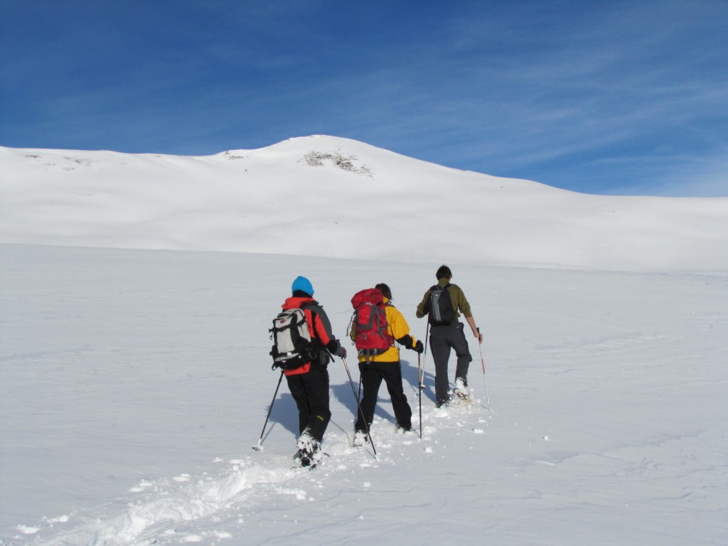 weiter geht unsere Schneeschuhtour. Unser nächstes Ziel der Faninpass