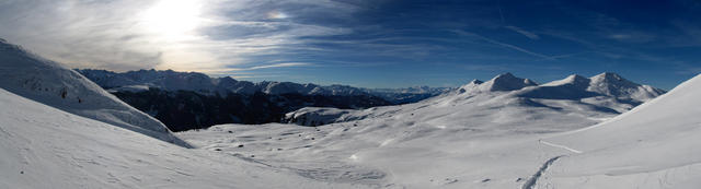 sehr schönes Breitbildfoto kurz vor der Arflinafurgga mit Blick ins Schanfigg