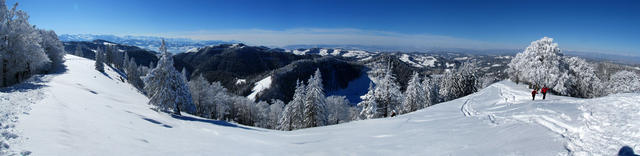 Breitbildfoto vom Schnebelhorn mit Blick Richtung Zürichsee