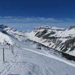 Blick zurück zur Bergstation der Seilbahn