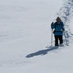 was für ein Vergnügen, bei besten Wetterverhältnisse und super Pulverschnee an so einem Hang runterzulaufen