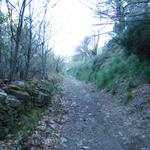 der "camino duro" beim steilsten Abschnitt