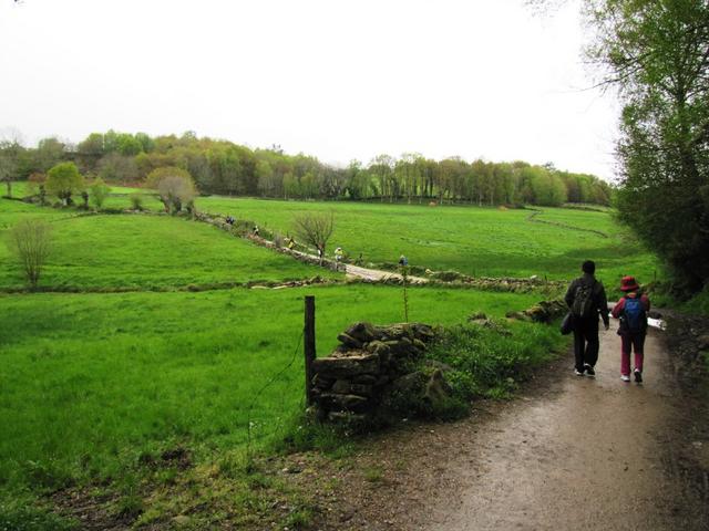 es sind wirklich viele Pilger unterwegs. Viele sind aber auch Armani Pilger. Werden mit dem Car abgeholt