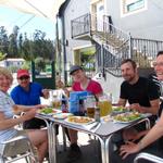 bei der Parrillada "Andaina" auf dem Alto de Santa Irene haben wir mit unseren Pilgerfreunden zu Mittag gegessen