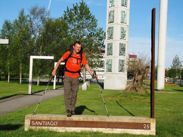 wir haben Santiago de Compostela (Heiliger Jakobus am Feld mit den Sternen) erreicht