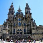Breitbildfoto der Kathedrale von Santiago de Compostela