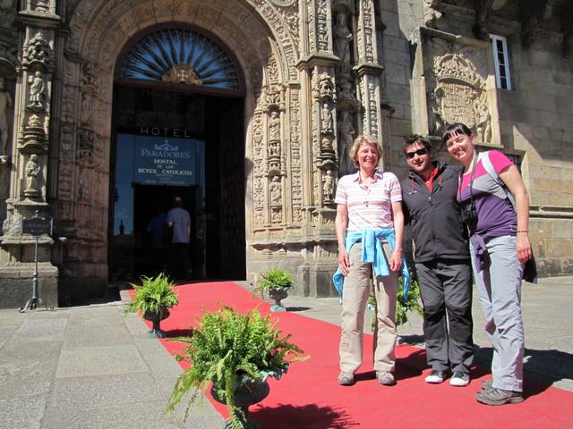 mit Susi und Lorenzo besuchten wir den Parador an der Praza do Obradoiro