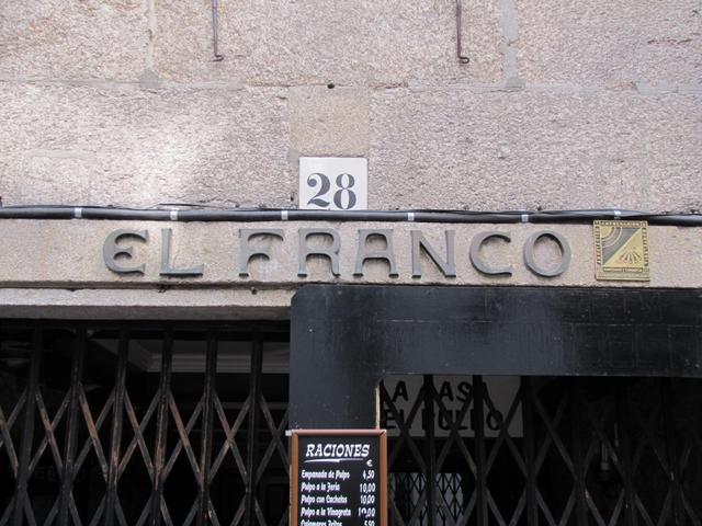 das Restaurant "El Franco" Franco selber wusste nicht, das er Besitzer von einem Restaurant ist