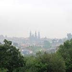 von dieser kleinen Anhohe hat man einen sehr schönen Blick auf die Kathedrale von Santiago