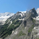 wunderschönes Breitbildfoto beim Berghaus Bäregg mit Blick auf die Fiescherwand