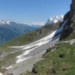 Blick zurück zum Eiger-Trail. Auch für Familien mit Kinder geeignet