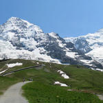 sehr schönes Breitbildfoto. Eiger, Mönch, Jungfrau uns Silberhorn