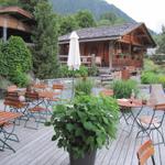 die Terrasse vom BnB "Silvi's Dreamcatcher Inn"