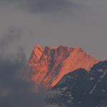 Agassizhorn und ein bisschen versteckt das Finsteraarhorn. Der höchste Berg der Berner Alpen