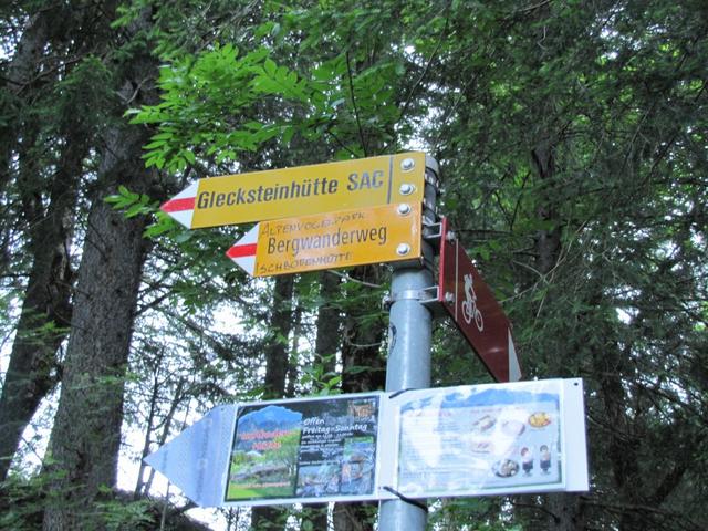 unser heutiges Ziel die Glecksteinhütte