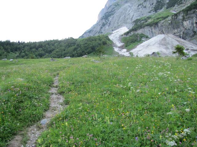 steil geht es bei Ischboden aufwärts zu Punkt 1590 m.ü.M.