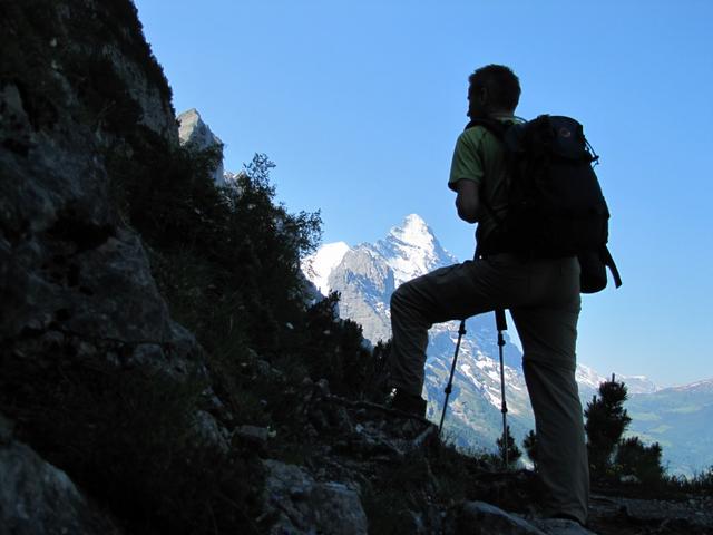 Franco bestaunt die Eigernordwand