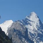 links der Mönch. Rechts der Eiger mit Eigernordwand