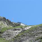 die Glecksteinhütte herangezoomt