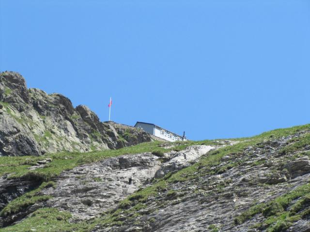 die Glecksteinhütte herangezoomt