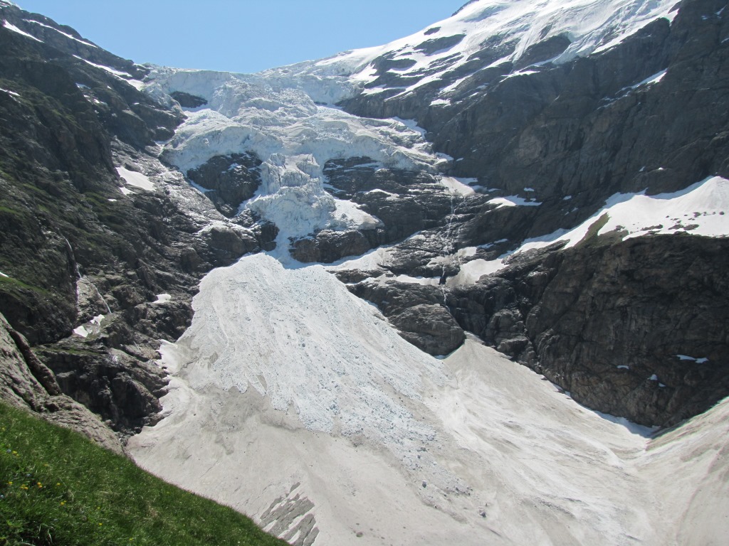 Blick zur Gletscherzunge des Oberen Grindelwaldgletscher