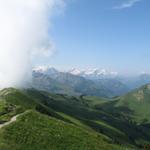 während dem Wandern hatten wir immer eine schöne Aussicht auf Les Diablerets und Wildhorn