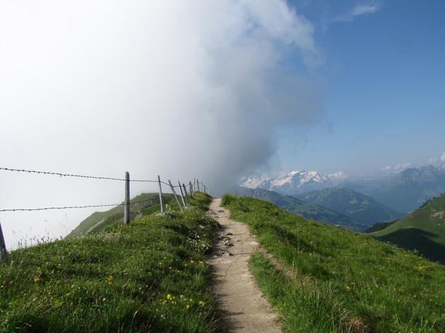 bei Punkt 2025 m.ü.M. auf dem Gandlouenegrat