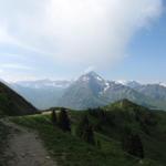 unterhalb Punkt 2015 m.ü.M. mit Blick auf den Giferspitz. Dort oben waren wir auch schon